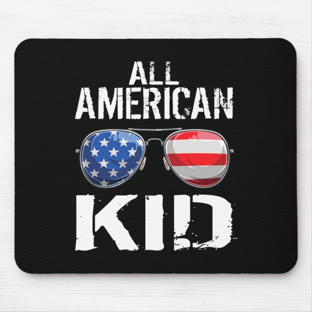 American Kid 4th Of July Boys Patriotic Teens Kids Mouse Mat (Front)