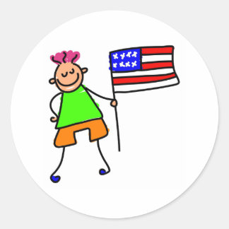 American Kid Classic Round Sticker