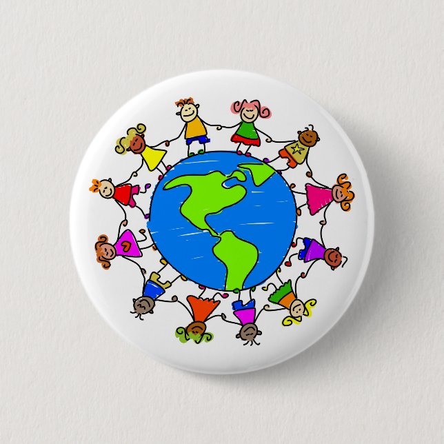 American Kids 6 Cm Round Badge (Front)