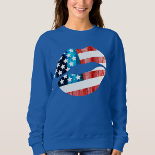 AMERICAN KISS,AMERICAN FLAG T SHIRT,I LOVE AMERICA SWEATSHIRT