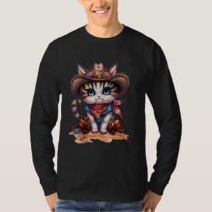 American Kitten Western Cosplay Costume Cowboy Cut T-Shirt