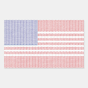 AMERICAN KNIT "FLAG" Rectangle Stickers