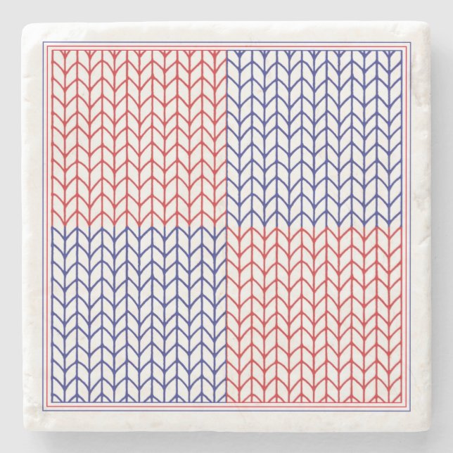 AMERICAN KNIT Marble Stone Coaster (Front)