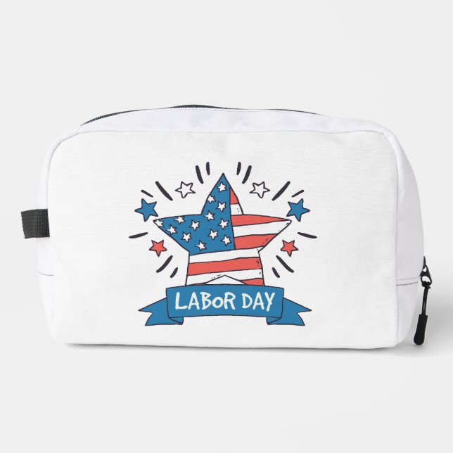 American Labour Day Creative Illustration Design Dopp Kit (Front)