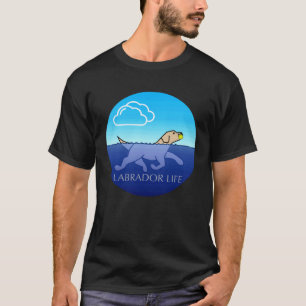 American Labrador Retriever swimming fetching ball T-Shirt