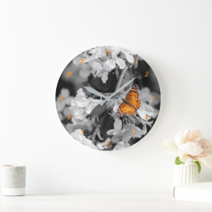 American Lady Butterfly Number Wall Clock