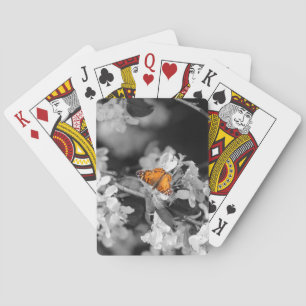 American Lady Butterfly On Blossom Playing Cards