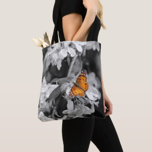 American Lady Butterfly On Blossom Tote Bag
