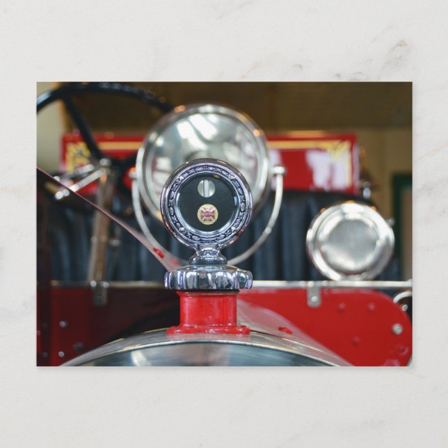 American LaFrance Fire Truck Gas Cap Postcard (Front)