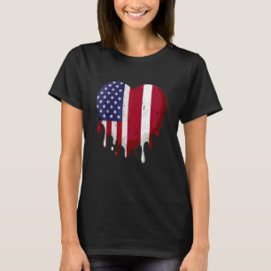 American Latvian Heritage Month Latvia Flag Heart T-Shirt