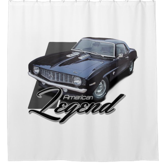 American Legend Black Shower Curtain (Front)