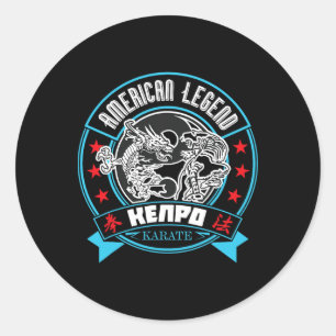 American Legend Kenpo Karate Martial Artist  Classic Round Sticker