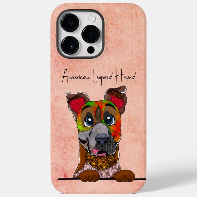 American Leopard Hound Ugly Face Case-Mate iPhone Case (Back)