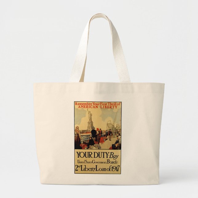 American Liberty Large Tote Bag (Front)