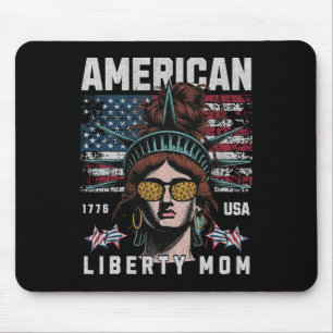 American Liberty Mum Patriotic Usa 1776 Vintage 4t Mouse Mat