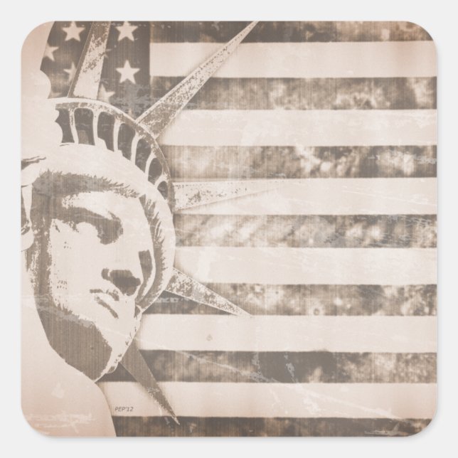 American Liberty Patriot Square Sticker (Front)