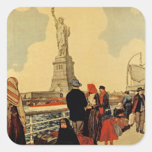 American Liberty Square Sticker