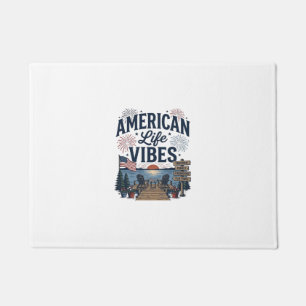American Life Vibes Patriotic Lake Vector Shirt_1 Doormat