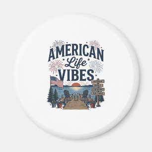 American Life Vibes Patriotic Lake Vector Shirt_1 Magnet