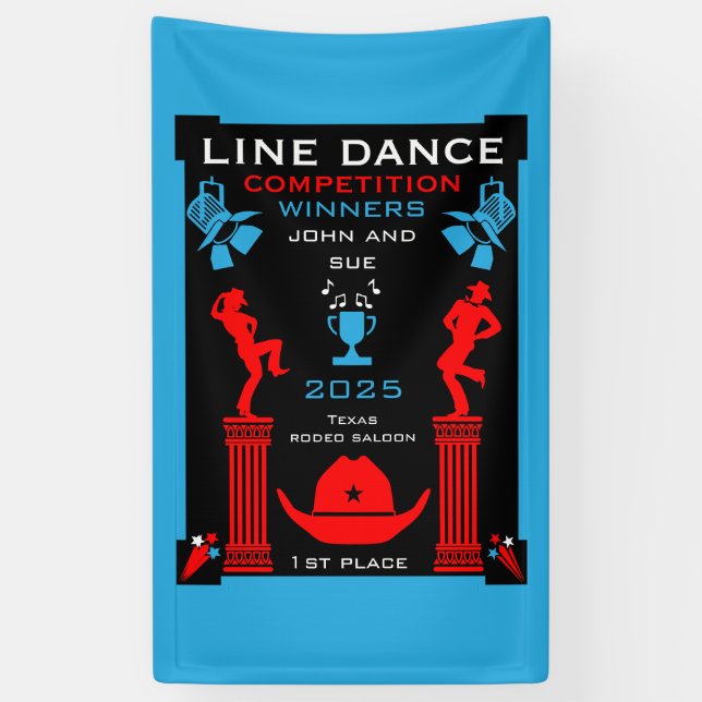 American Line Dancing Competition Banner (Vertical)