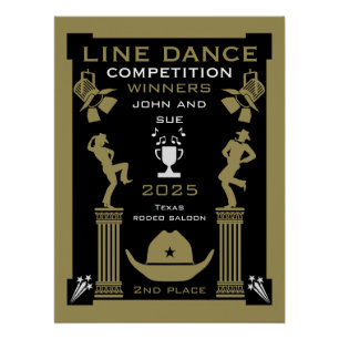 American Line Dancing Competition Poster