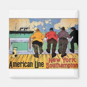 American Line Poster Magnet