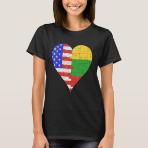 American Lithuanian Flag Heart T-Shirt