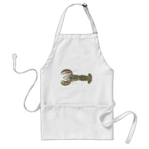 American Lobster - Sherman Denton Fish Lithograph Standard Apron