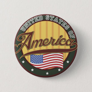 American logo travel poster 6 cm round badge