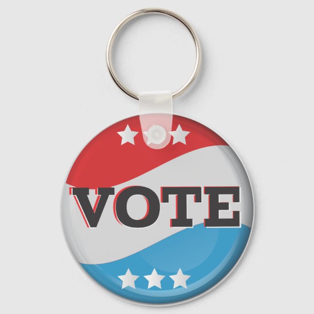 American logo travel poster key ring (Front)