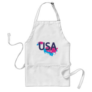 American logo travel poster standard apron