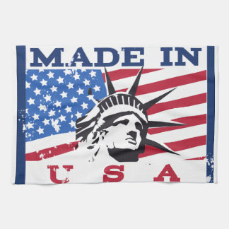 American logo travel poster tea towel