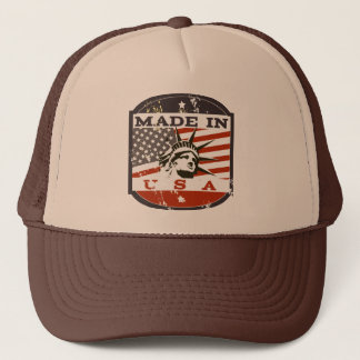 American logo travel poster trucker hat