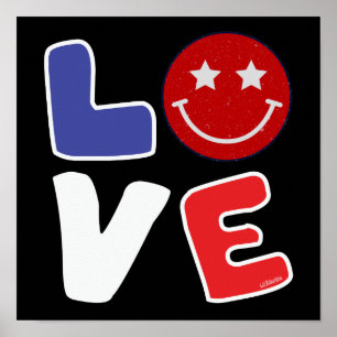 AMERICAN LOVE funny July 4th Poster