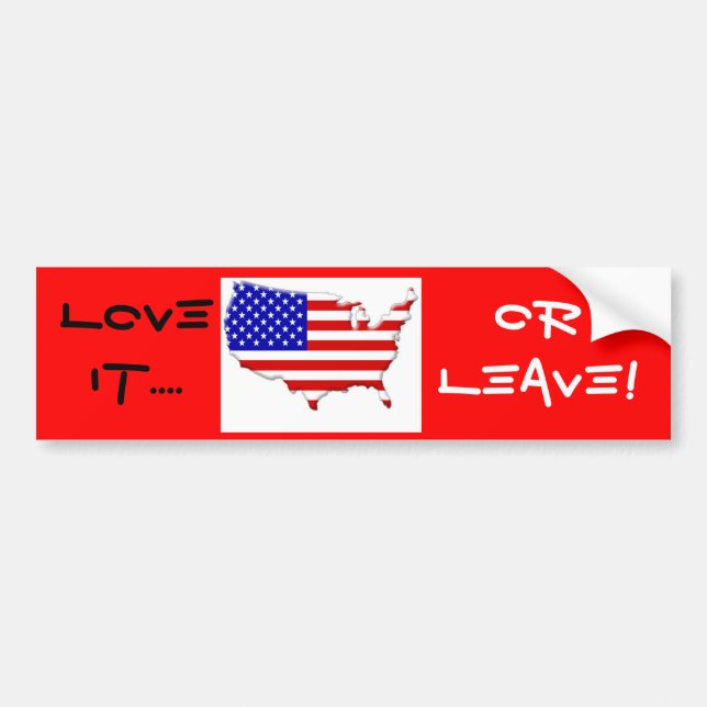 American, Love it or Leave! Bumper Sticker (Front)