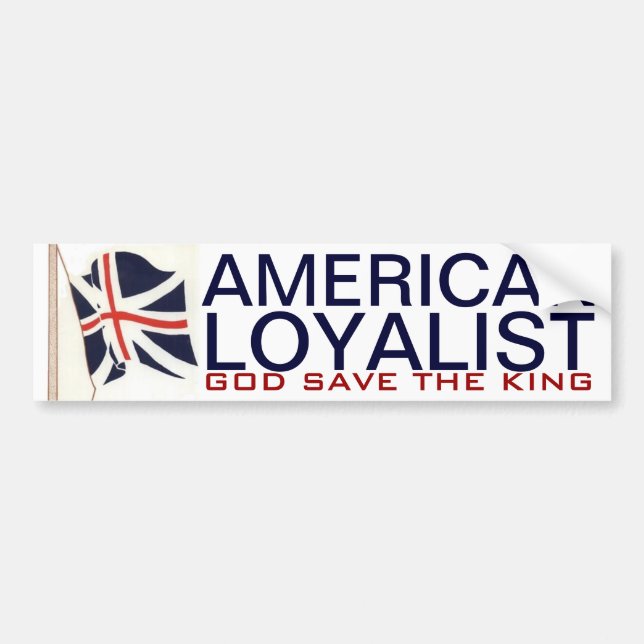 AMERICAN LOYALIST BUMPER STICKER (Front)