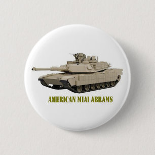 AMERICAN M1A1 ABRAMS TANK 6 CM ROUND BADGE