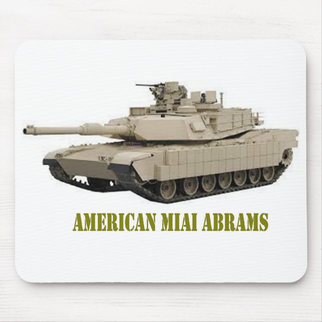 AMERICAN M1A1 ABRAMS  TANK MOUSE MAT (Front)