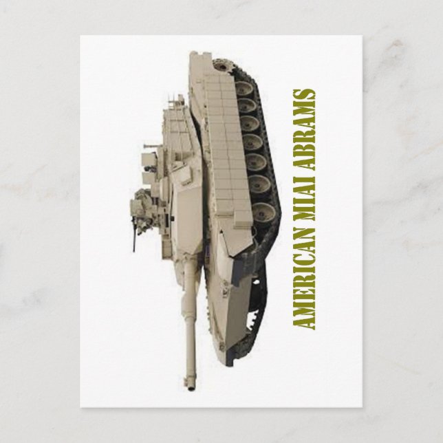 AMERICAN M1A1 ABRAMS  TANK POSTCARD (Front)