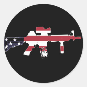 American M4 Classic Round Sticker
