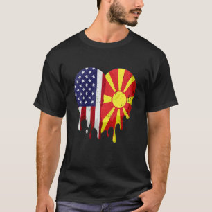 American Macedonian Heritage Month Macedonia Flag  T-Shirt