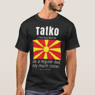 American Macedonian Patriot Flag Fathers Day Maced T-Shirt