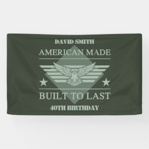 American Made 40th Birthday Banner