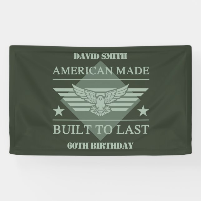 American Made 60th Birthday Banner (Horizontal)