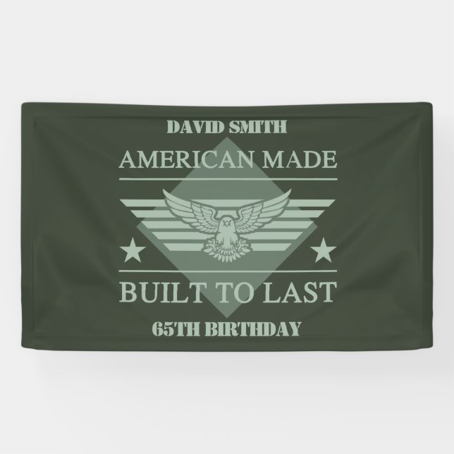 American Made 65th Birthday Banner (Horizontal)