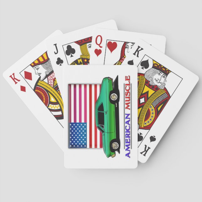 American Made 70s Muscle Car Playing Cards (Back)