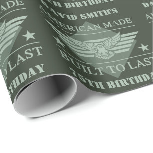 American Made 75th Birthday Wrapping Paper