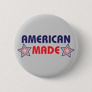 American Made Grey 6 Cm Round Badge