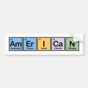 American made of Elements Bumper Sticker