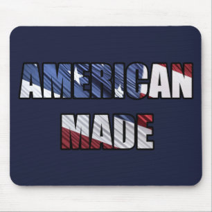 American Made Patriotic Red White and Blue US Flag Mouse Mat